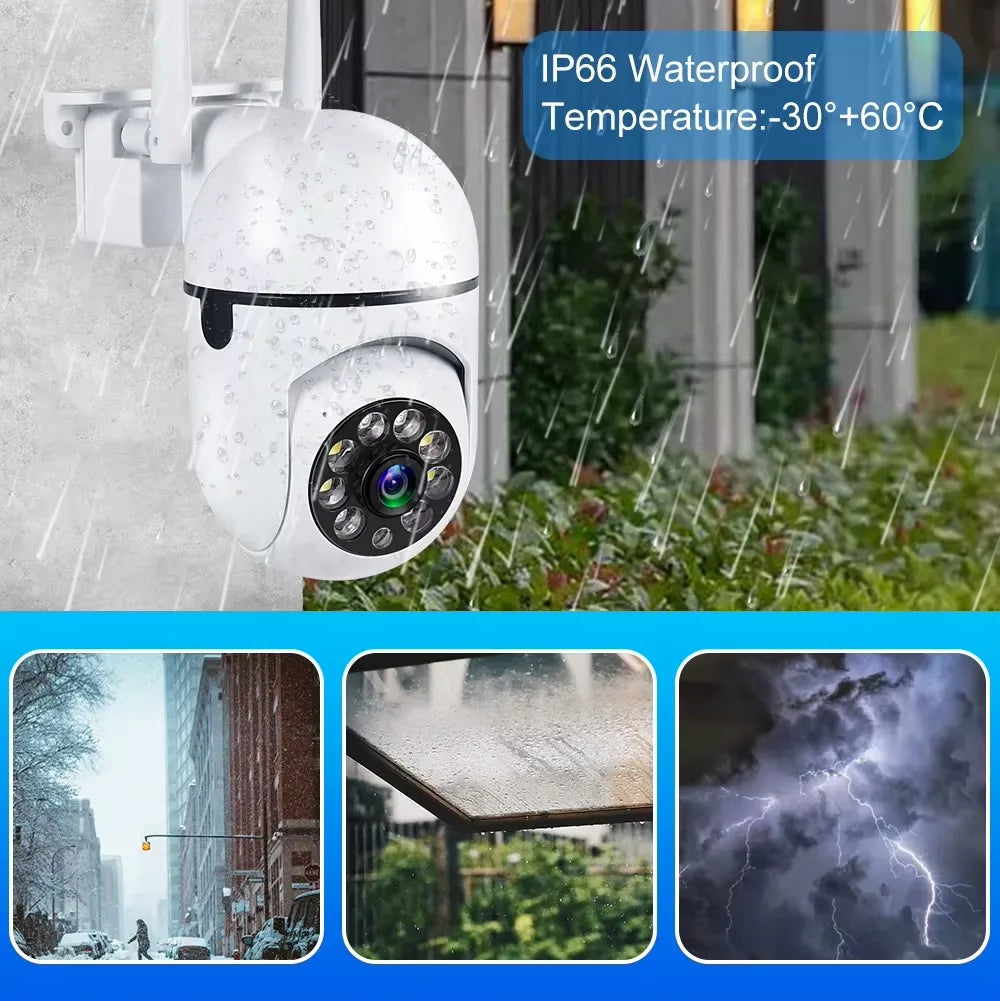 Cámara IP de Seguridad 8MP WiFi | Zoom 4X, Audio Bidireccional, Visión Nocturna