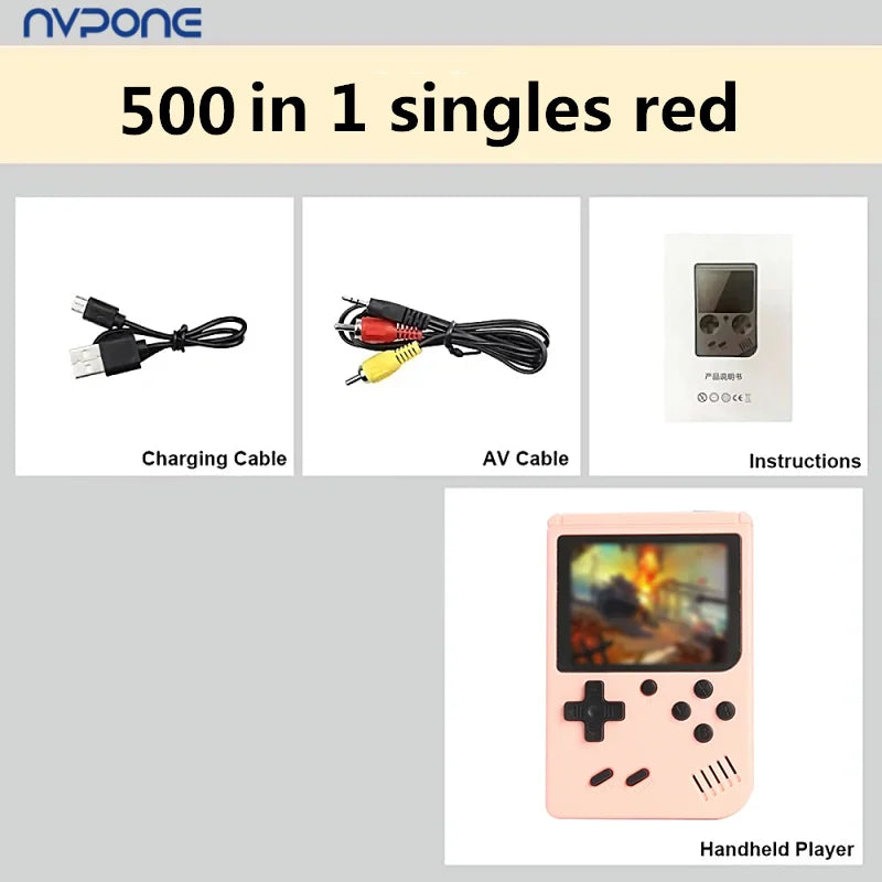 Consola Portátil Retro con 500 Juegos Clásicos, Pantalla 5"