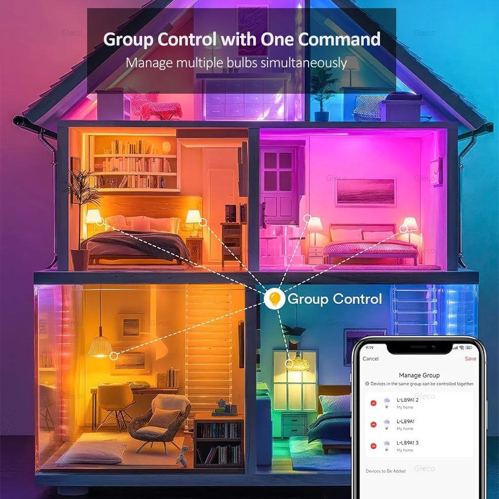 Foco Inteligente LED RGB WiFi + Bluetooth | Control por Voz con Alexa y Google Home