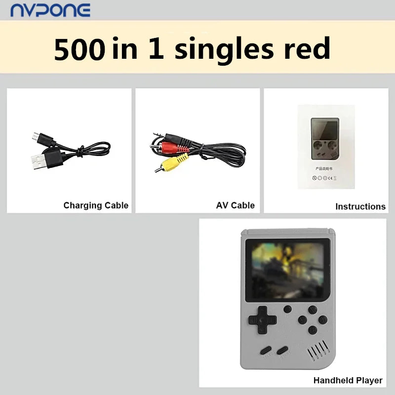 Consola Portátil Retro con 500 Juegos Clásicos, Pantalla 5"