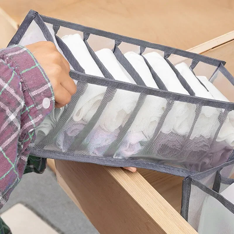 Caja Organizadora de Ropa Interior Plegable de Malla Transpirable