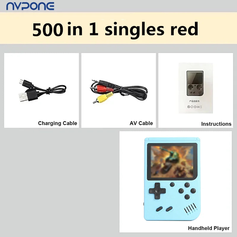 Consola Portátil Retro con 500 Juegos Clásicos, Pantalla 5"