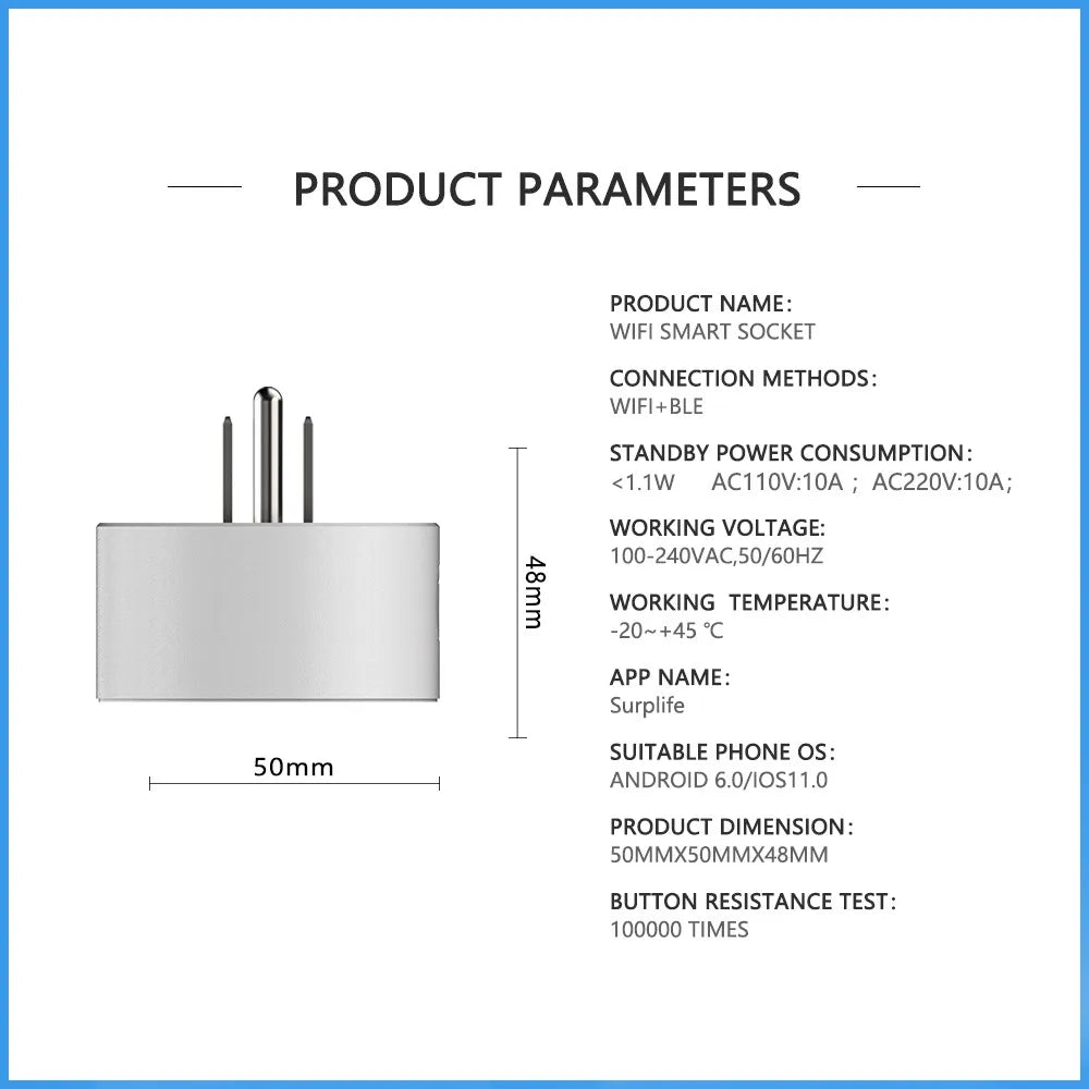 Enchufe Inteligente WiFi + Bluetooth Home