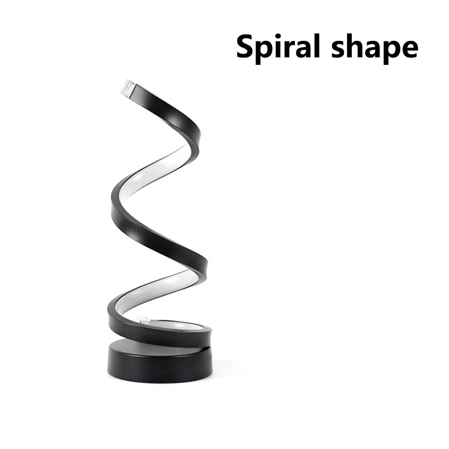Lámpara LED de Mesa en Espiral con Luz Regulable