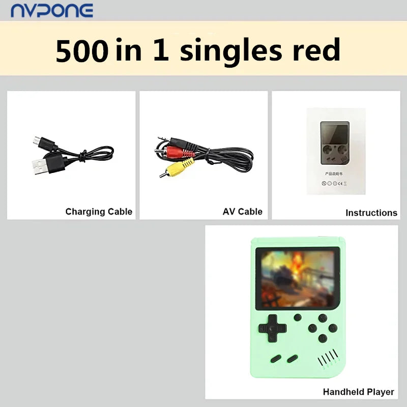 Consola Portátil Retro con 500 Juegos Clásicos, Pantalla 5"