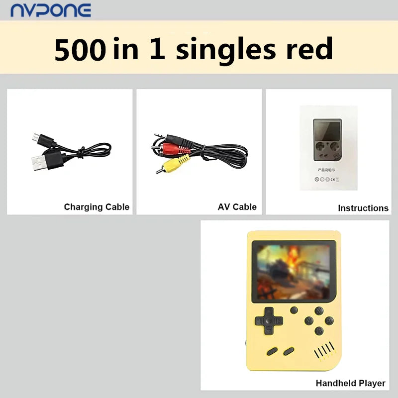 Consola Portátil Retro con 500 Juegos Clásicos, Pantalla 5"